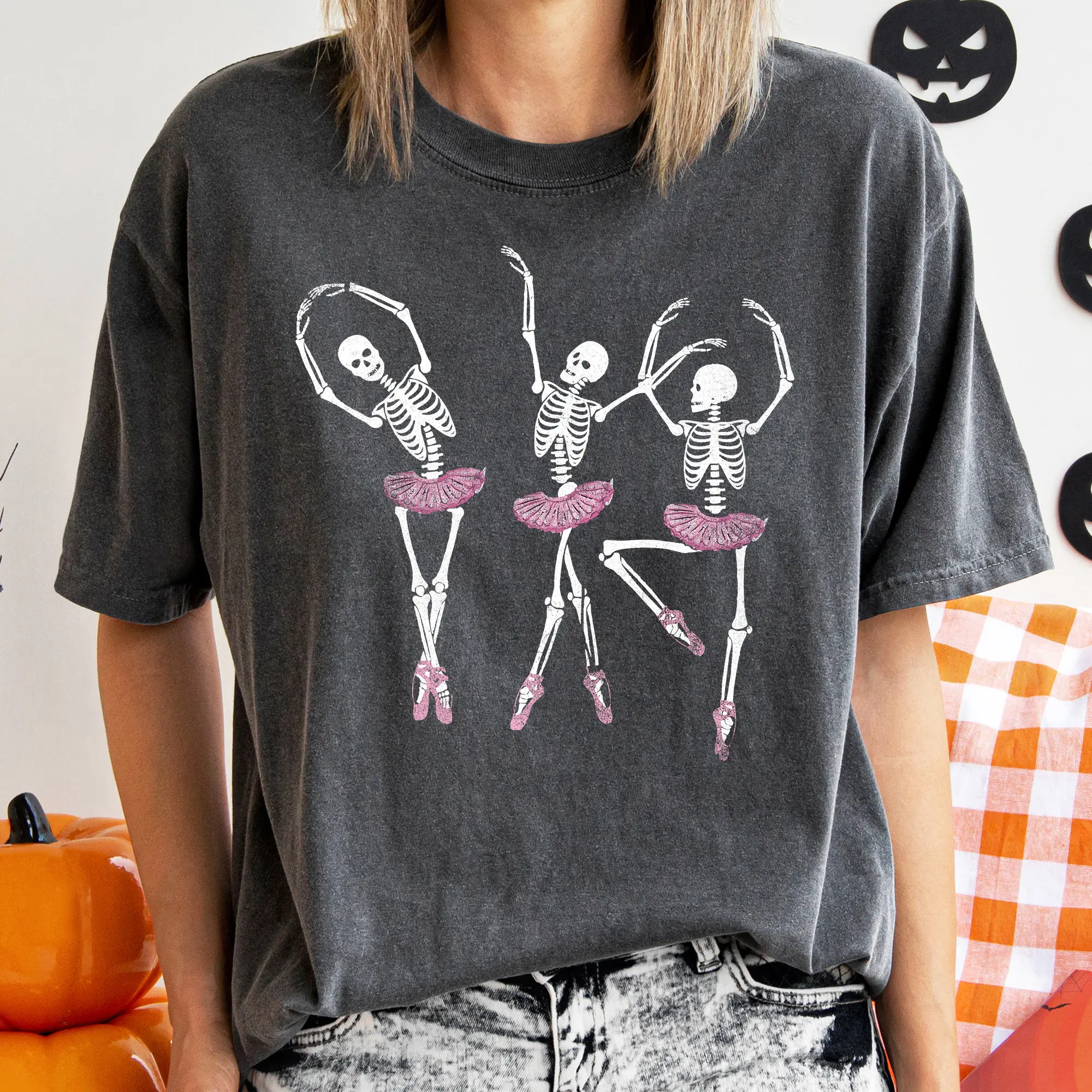 Ballerina Skeletons Shirt,Ghost Shirt,Halloween Skeleton Shirt,Skeleton Dance,Happy Halloween,Spooky Season,Skeleton Crewneck