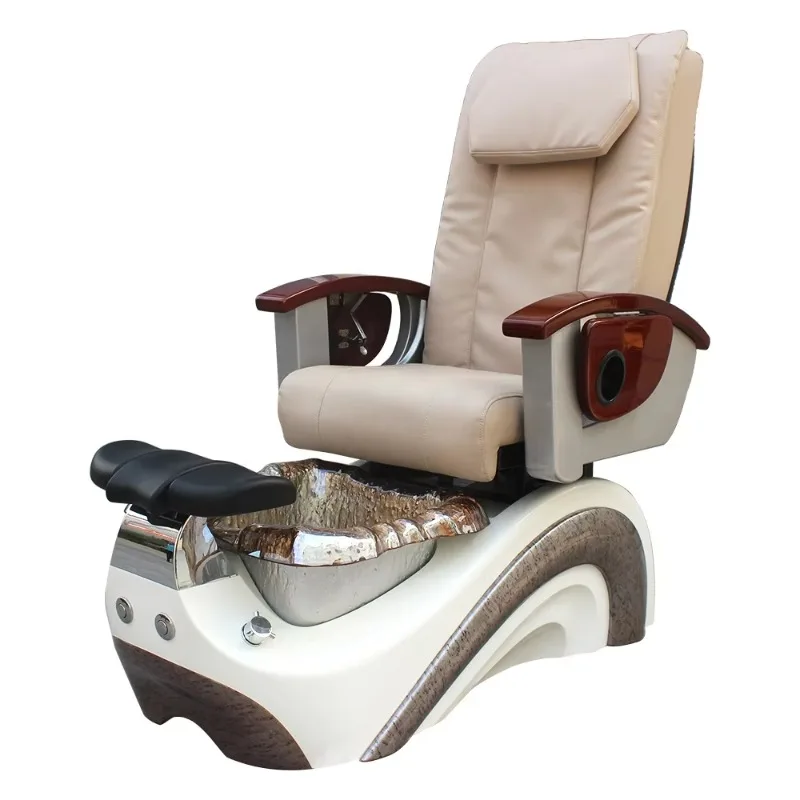 Kangmei Modern Luxury Beauty Nail Equipment Pipeless Whirlpool Foot Spa Massage Pedicure Chair with Sink