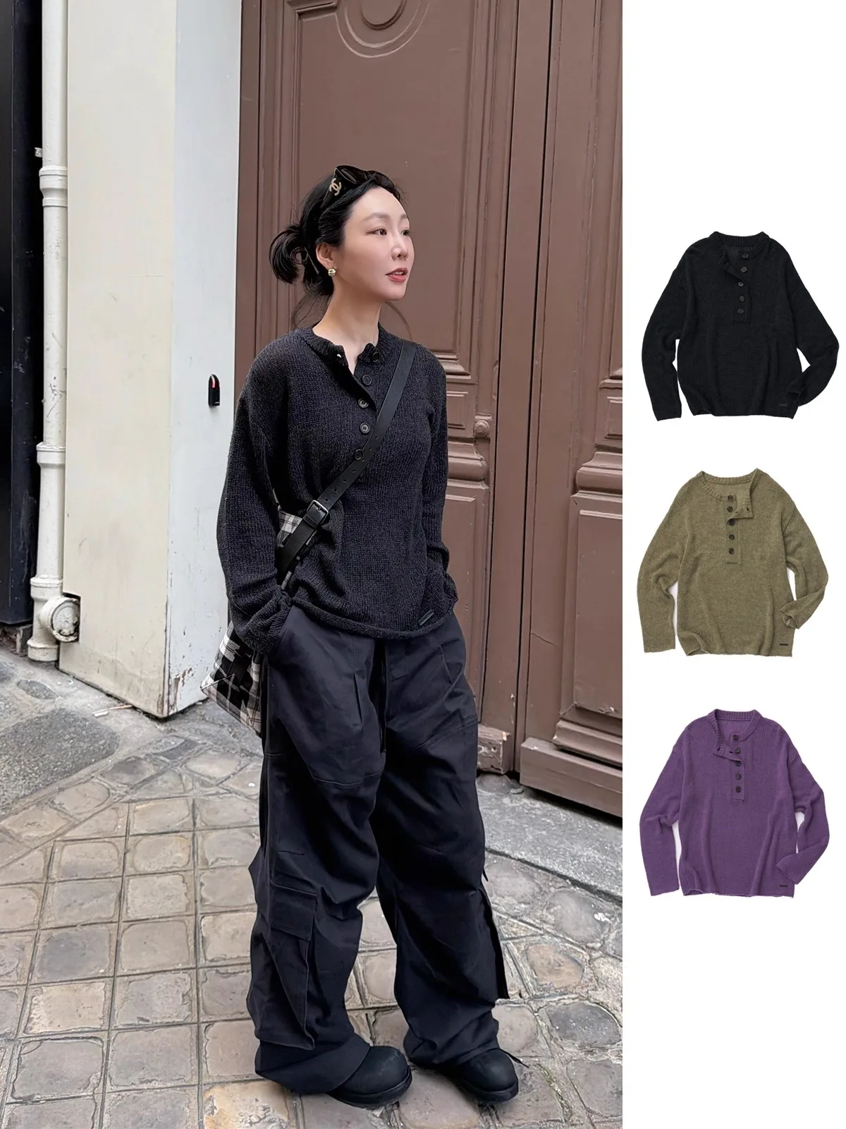 

Knitted irt REFOUND TEN Casual Sle Long Sve Women's Faion Buy Hand Store Polyester Nylon Wool Blend