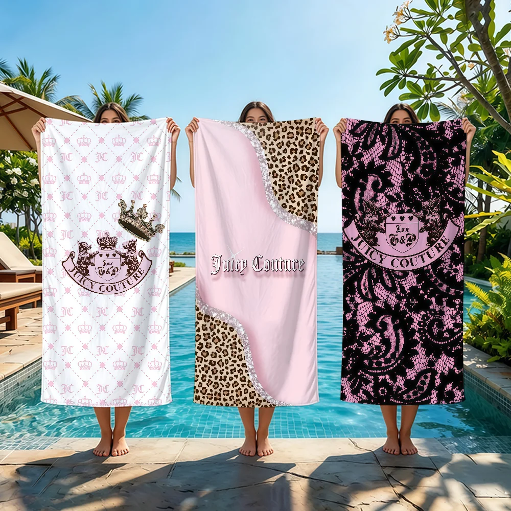 Toalla de Playa de Lujo J-Juicy C-Couture, Toalla Extra Grande de Secado Rápido, Absorbente y Suave, para Hombres y Mujeres