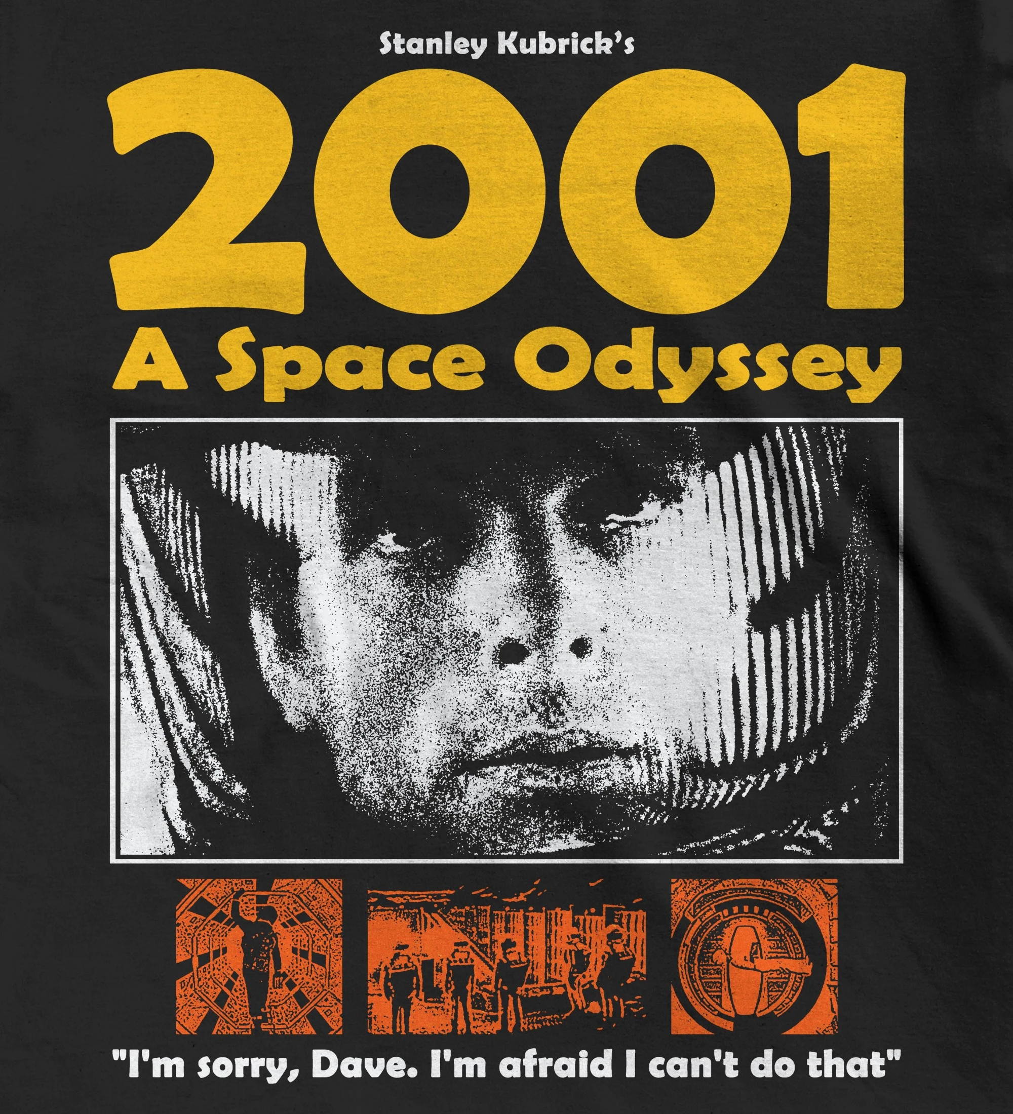 2001 A Space Odyssey Vintage Retro T-shirt Men Sci-Fi Movie Stanley Kubrick Graphic Tee Casual Cotton Short Sleeve Streetwear