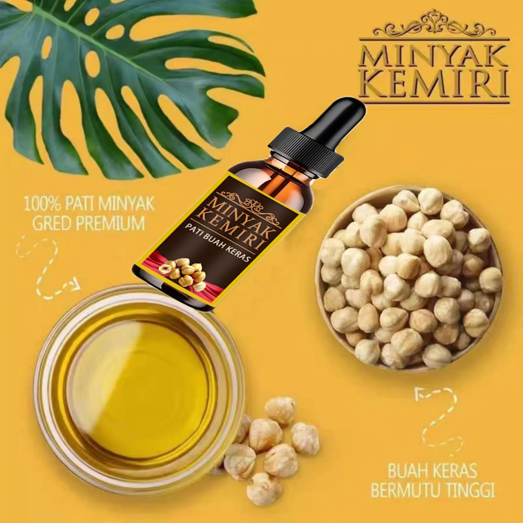 Men Grouth Hair Beard Growth Oil 100% Natural Hard Nut Oil Essence for Beard and Hair Products
