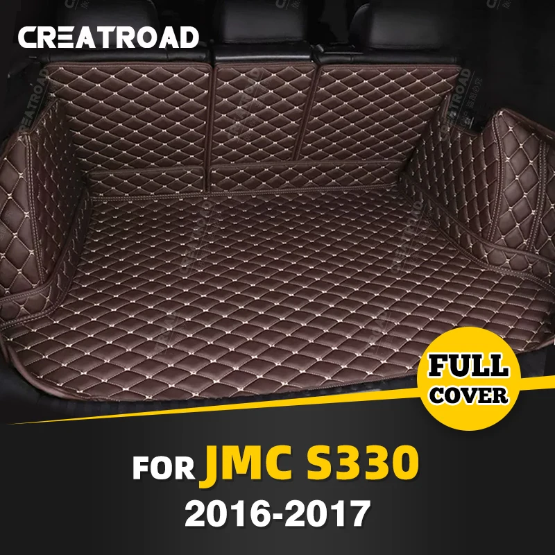 

Auto Full Coverage Trunk Mat For JMC S330 2016 2017 Leather Car Boot Cover Pad Cargo Liner Interior Protector Accessories