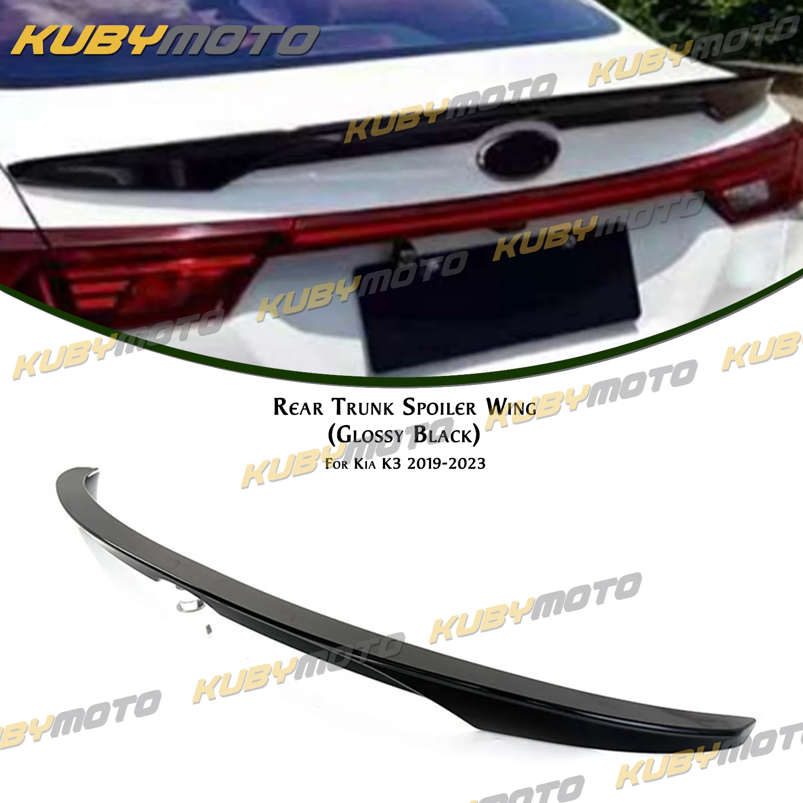 Car Rear Trunk Lid Spoiler Splitter Tail Wings Lip Boot Ducktail For Kia Forte K3 2019-2023 Car Accessories