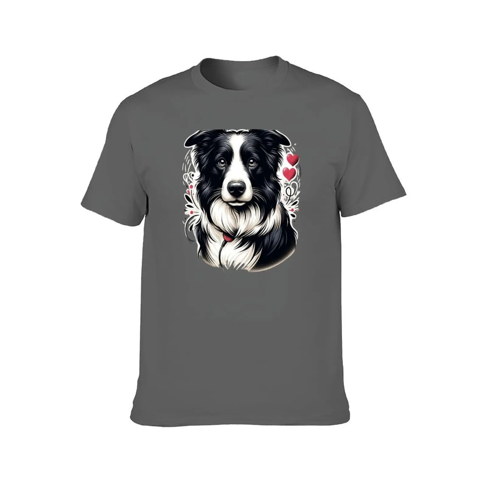 Cherished Companion Border Collie T-Shirt korean fashion customizeds black t shirts for men