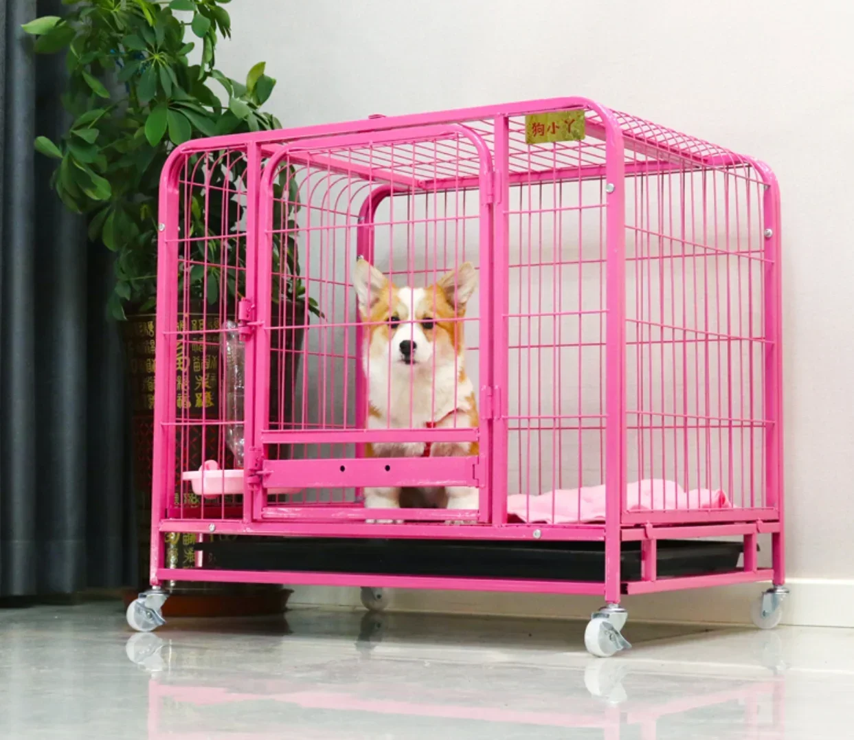 

metal barrier playpen pet exercise iron fence dog cage kennel fence Foldable Metal Pet Exercise and Playpen with toilet