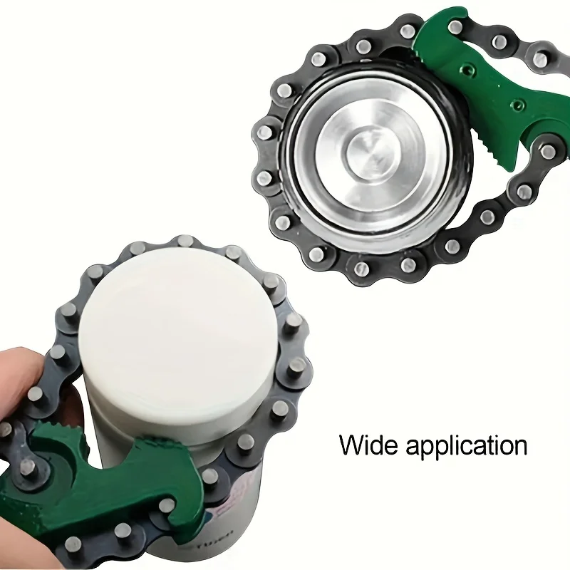 Heavy Duty Adjustable Chain Wrench with Ergonomic Handle Steel Body for Oil Filter and Pipe Fitting Removal Work - view 5