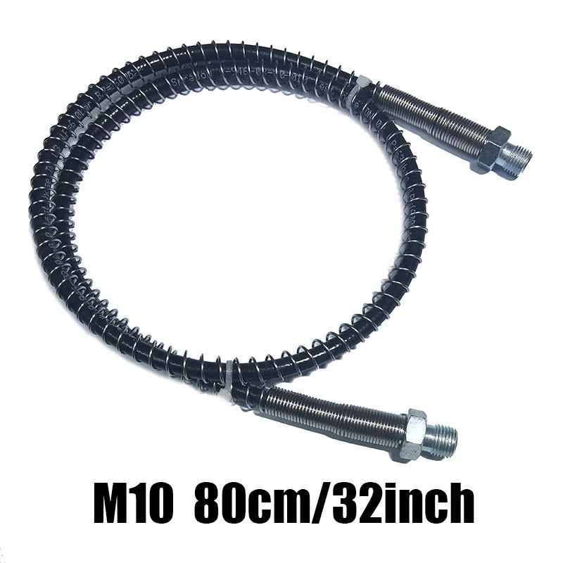 High Pressure Hand Pump Macroline Remote Hose Line M10*1 HPA Filling Pneumatics Air Refilling Nylon SS Protector