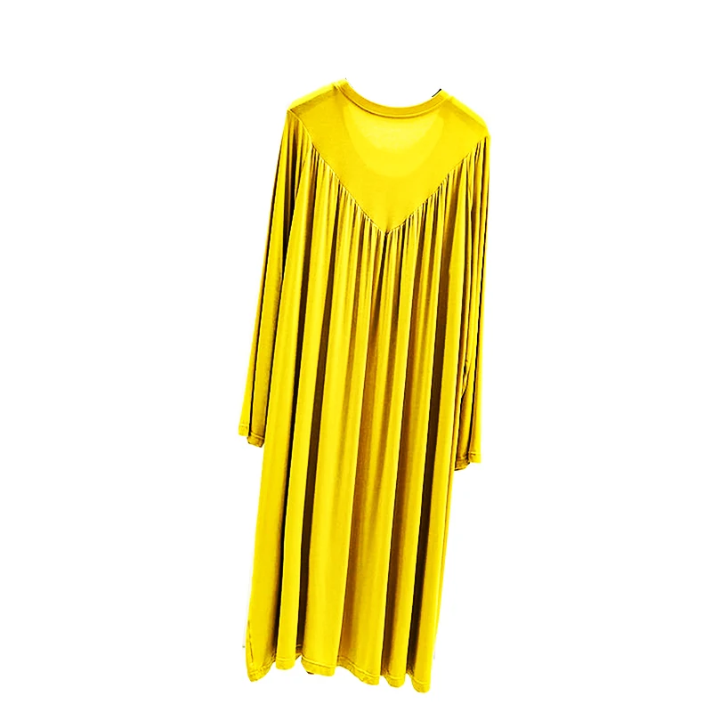 

Women’s Summer V-Neck Nightgown – Sexy Full Sleeve Modal Sleepwear, Plus Size Casual Loungewear for Comfortable Nights