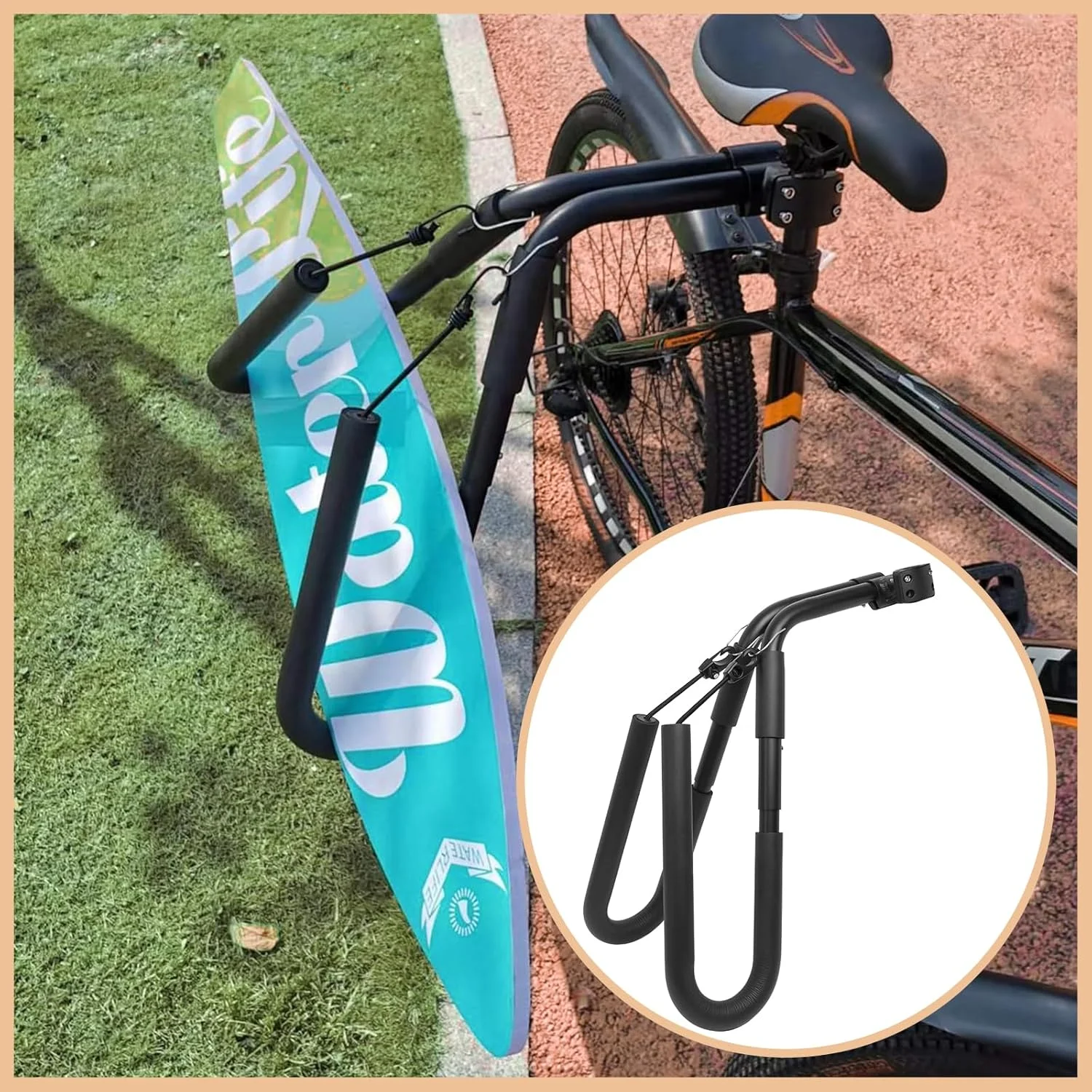 

Surf Bicycle Mount Holder Motorcycle Surf Bracket Holder Bike Surfboard Carrier Rack Aluminium Alloy Motorcycle Surfboard Rack