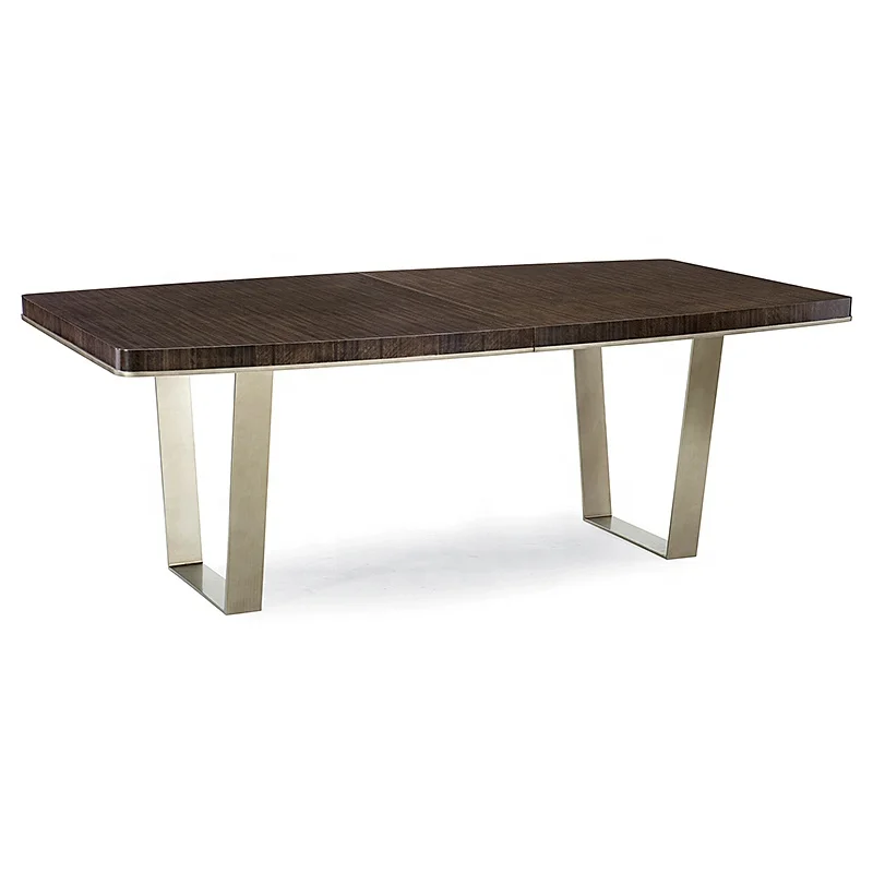 

Imperial Luxury Modern Design Square Dining Table 8 Gold Stainless Steel Chair Solid Wood Set Living Room Office Building