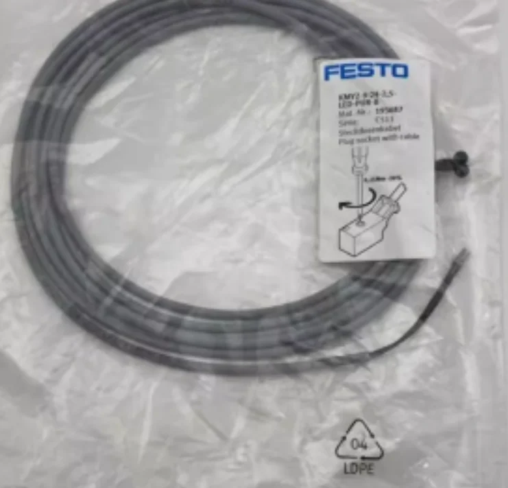 New original FESTO cable socket KMYZ-9-24-2.5-LED-PUR-B 193687