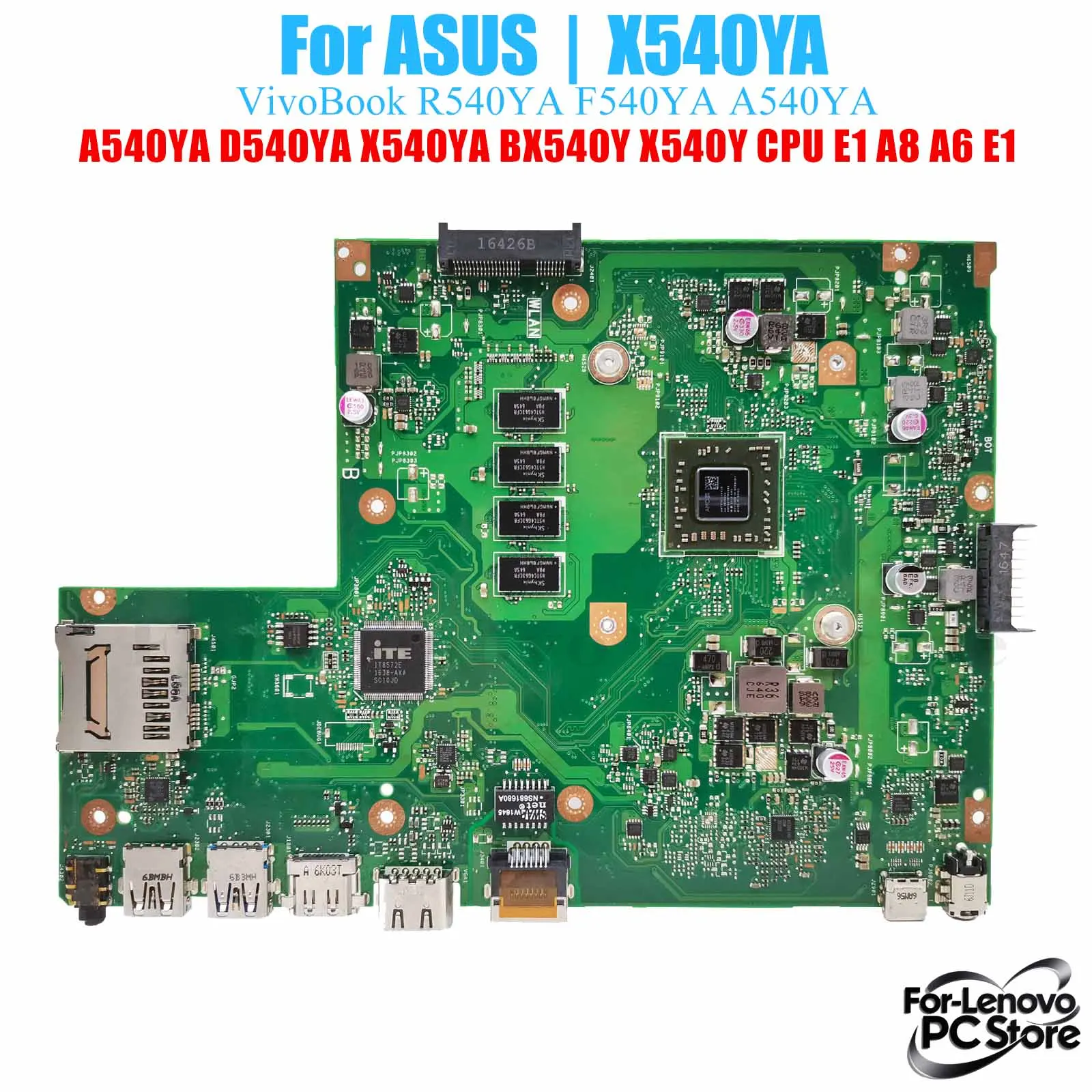 

X540YA для ASUS VivoBook R540YA F540YA A540YA D540YA материнская плата для ноутбука X540YA ​ Материнская плата ноутбука с процессором