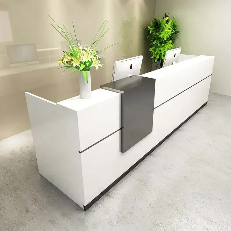 Modern Commercial Office Front Reception Desk Wooden Reception Desks