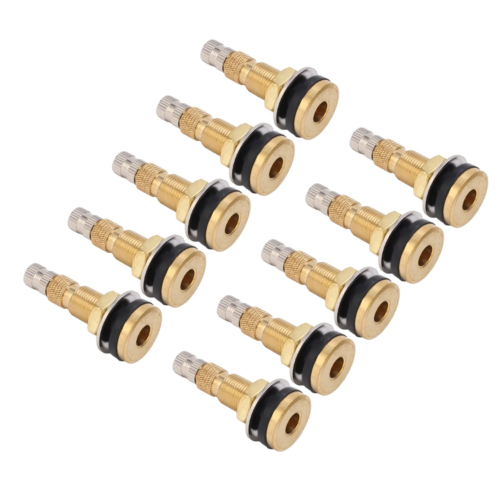 

10pcs Air Liquid Tubeless Tire Valve Stem Brass 1 7/8in TR618A for Tractor 0.625in Valve Hole