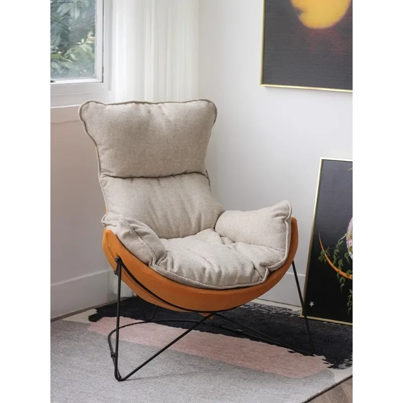 Modern minimalist lazy sofa chair Fabric Internet celebrity reading stool Dining chair