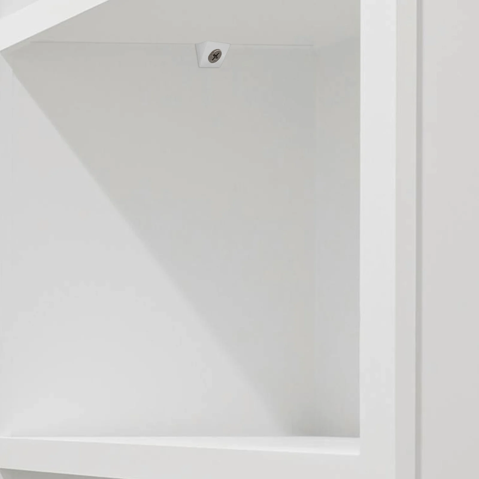 

50 Sets Cabinet Backboard Clips 45 Degree Plastic Brackets Self tapping Screws for Wood Brick Wall Mounting Hardware