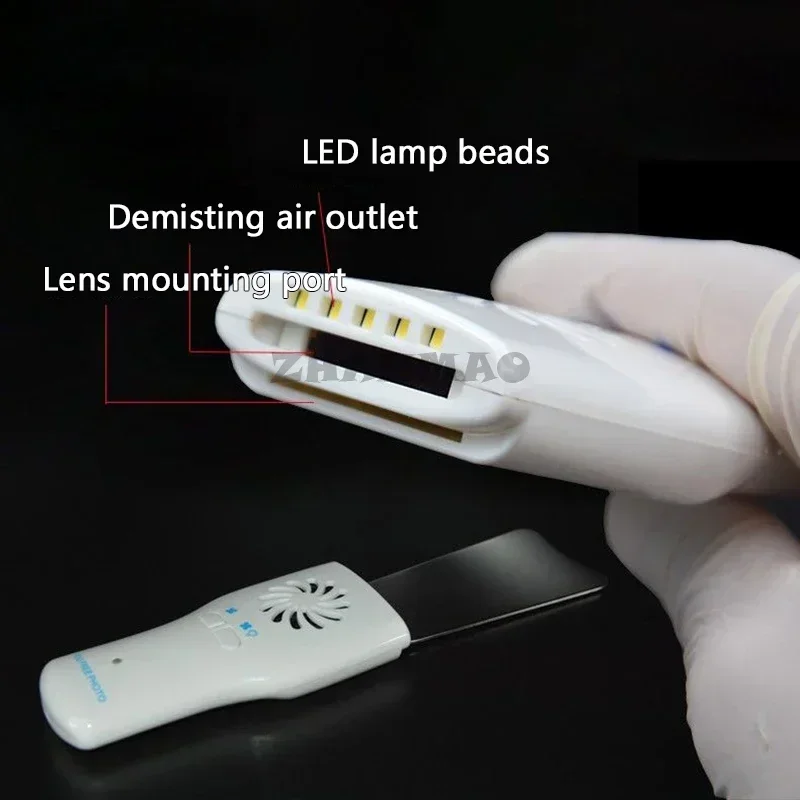 Orthodontic Mirror with Light, Anti Fog, Double-sided Stainless Steel Reflector for Orthodontic Photography