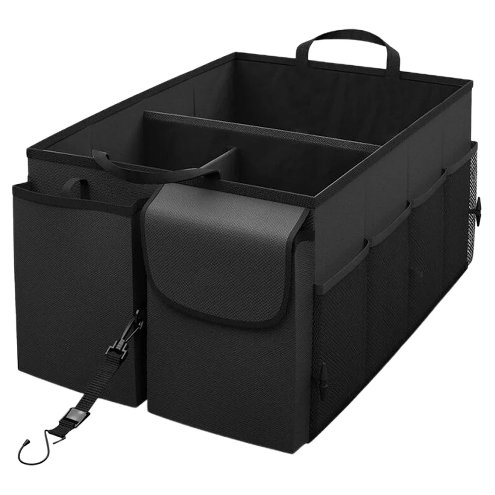 

Trunk Organizer for Car Oxford Cloth Heavy Duty Storage Box with Multiple Compartments Suv Waterproof Car Trunk Organizer