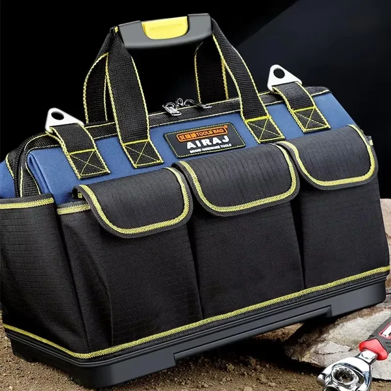 Upgrade Tool Bag 13/17/19/21 inch Electrician Bag 1680D Oxford Waterproof Wear-Resistant Strong Tool Storage Toolkit