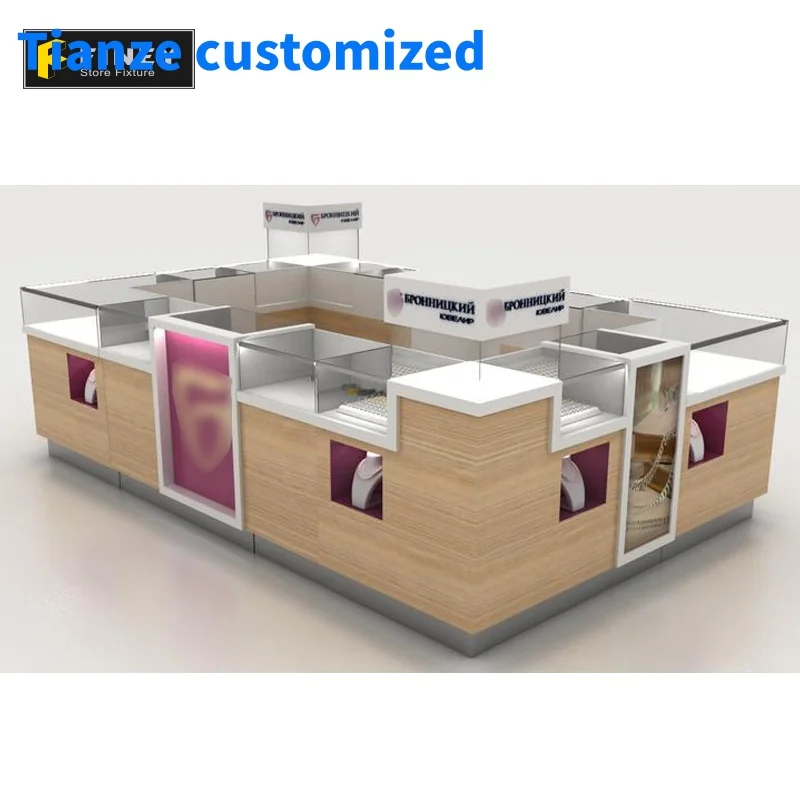 (Customized) Store Silver Jewelry Kiosk Design Jewelry Store Supplies Fixtures