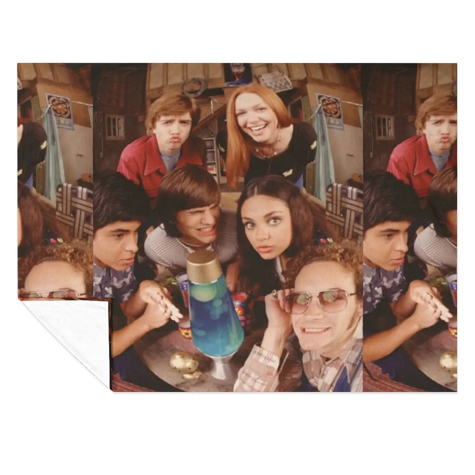 

That 70s Show Fish Eye Photo Throw Blanket Bed linens Hairys Sofa Quilt Flannels Blankets