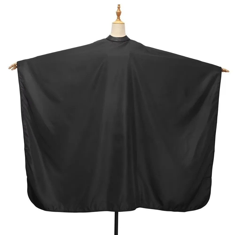 Waterproof Silicone Neckline Gown Silicone Collar Anti-Static Collar Hairdressing Cape Long Sleeve Black White Hair Cutting Cape