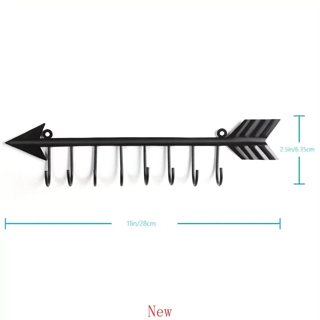 

Promotion Metal Iron Wall Mounted Arrow Shaped Key Holder Decorative Coat Holder Household Organizer Key Hanger Rack Towel Coat