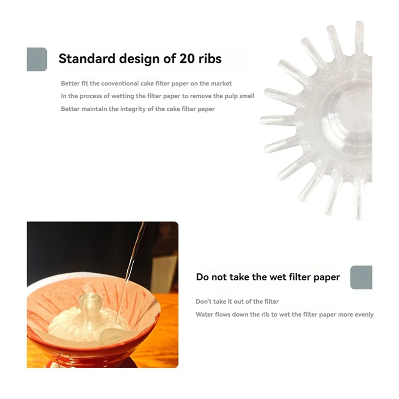 

Hand-Poured Coffee Filter Shape Retainer Coffee Filter Cone Reusable Easy Clean Portable Keep Filter Paper Shape-A77G