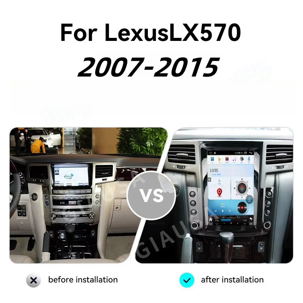 

Автомобильный мультимедиа с вертикальным экраном Android для Lexus LX570 2009 2010 2011 2012 2013, автомобильный GPS-навигатор, стерео радиоприемник