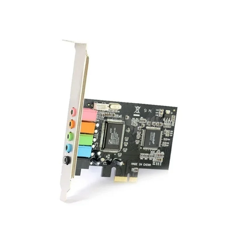 Pcle Sound Card Channel CMI8738 Chipset Audio Interface PCI-E 5.1 Stereo Digital Card Desktop Soundcard Connectors for Computer