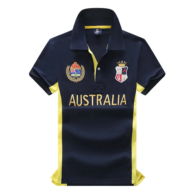 High Quality Polos Oversize Shirt for Men Popular Australia Embroidery Short-Sleeved Original TS Brand Male Summer Clothing
