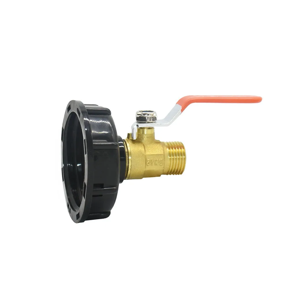 IBC Tank Faucet Adapter S60 x1/2 3/4 1 inch Thread Connector Nipple Brass Garden Hose Quick Valve Fitting