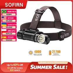 SOFIRN HS41 faro 4000lm faretto proiettore 21700 USB C torcia ricaricabile SST20 LED potente torcia con coda magnetica