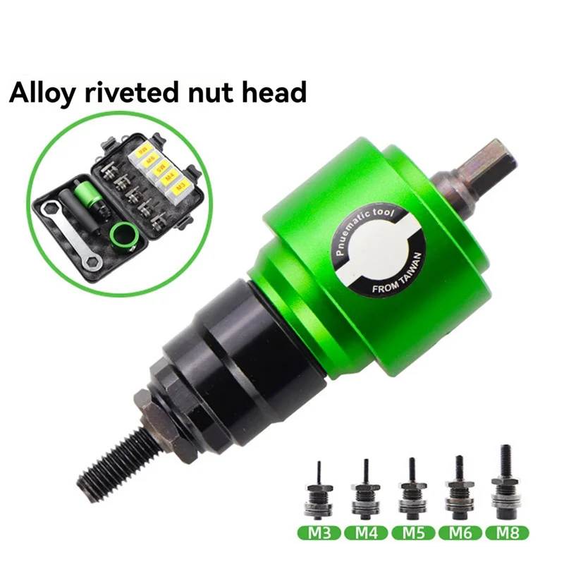 ABFY-Electric Aerodynamic Rivet Tool Kit Rivet Nut Tool Kit With Rivet Drill Bit Adapter Nut Pull Riveting Tool