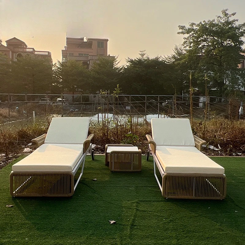 

Outdoor modern simple garden courtyard open-air rain and sun protection aluminum alloy rattan sofa furniture combination