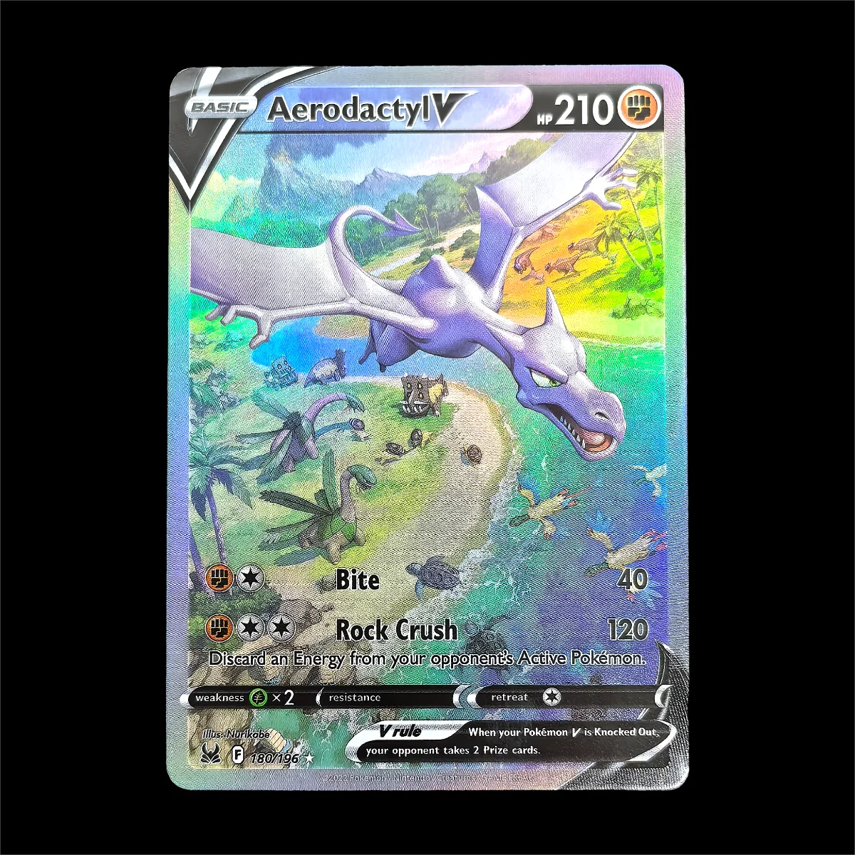 7PCS PTCG Pokemon English SR Rayquaza Giratina Lugia Charizard V Toys Hobbies Hobby Collectibles Game Collection Anime Card Gift