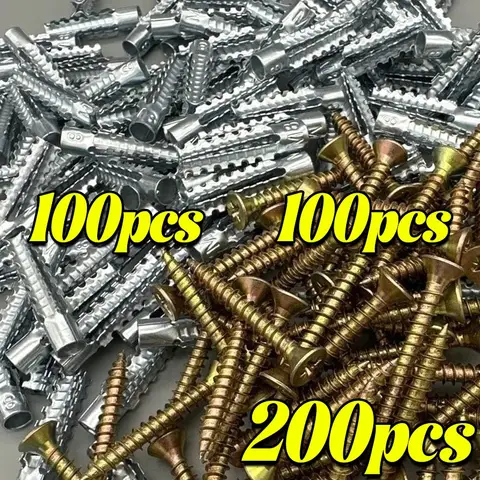 Metal Serrated Expansion Tube Self Tapping Screws Tube Drilling Plugs for Concrete Wall Anchors Fasteners Bolt Kits Wholesale