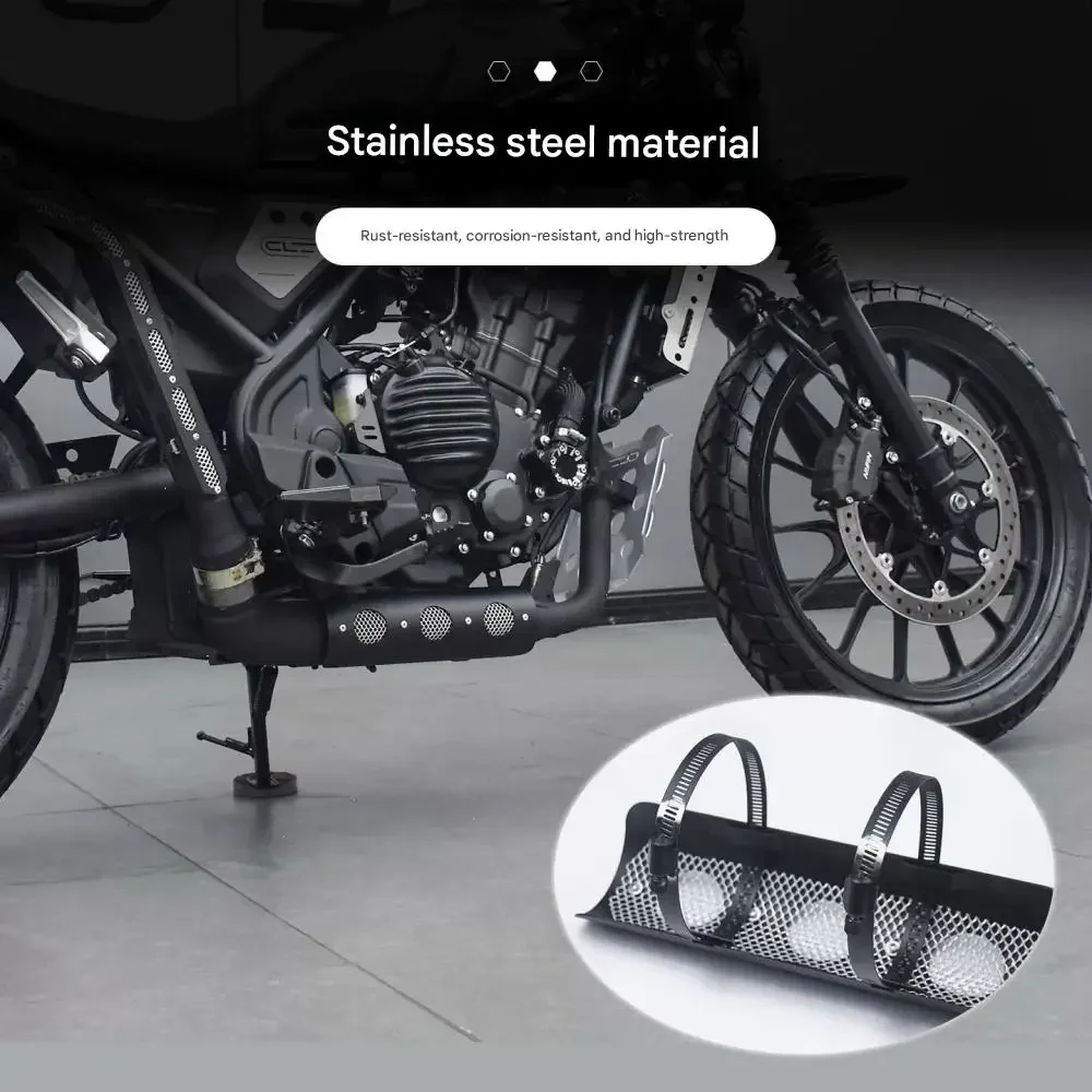 For Honda CL300 exhaust pipe mid-section heat shield, stainless steel heat-insulating decorative cover, protective cover.