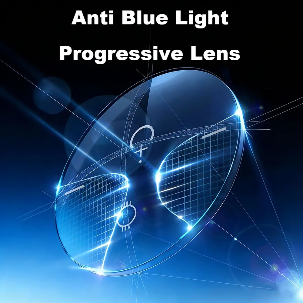 EYELUYAN 1.56 1.61 1.67 1.74  Anti Blue Light Progressive Lens Aspherical Anti-Reflection Anti-Scratch Optical Prescription Lens