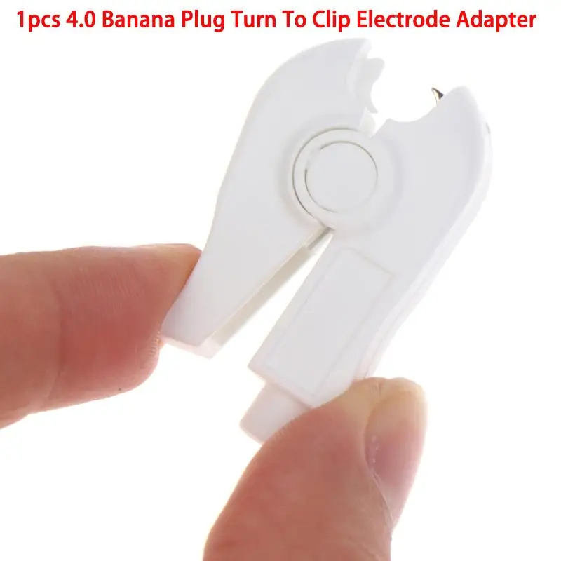 1Pcs ECG/EKG Cable To Electrode Pad Connector Accessories 4.0 Banana Plug Turn To Clip Electrode Adapter
