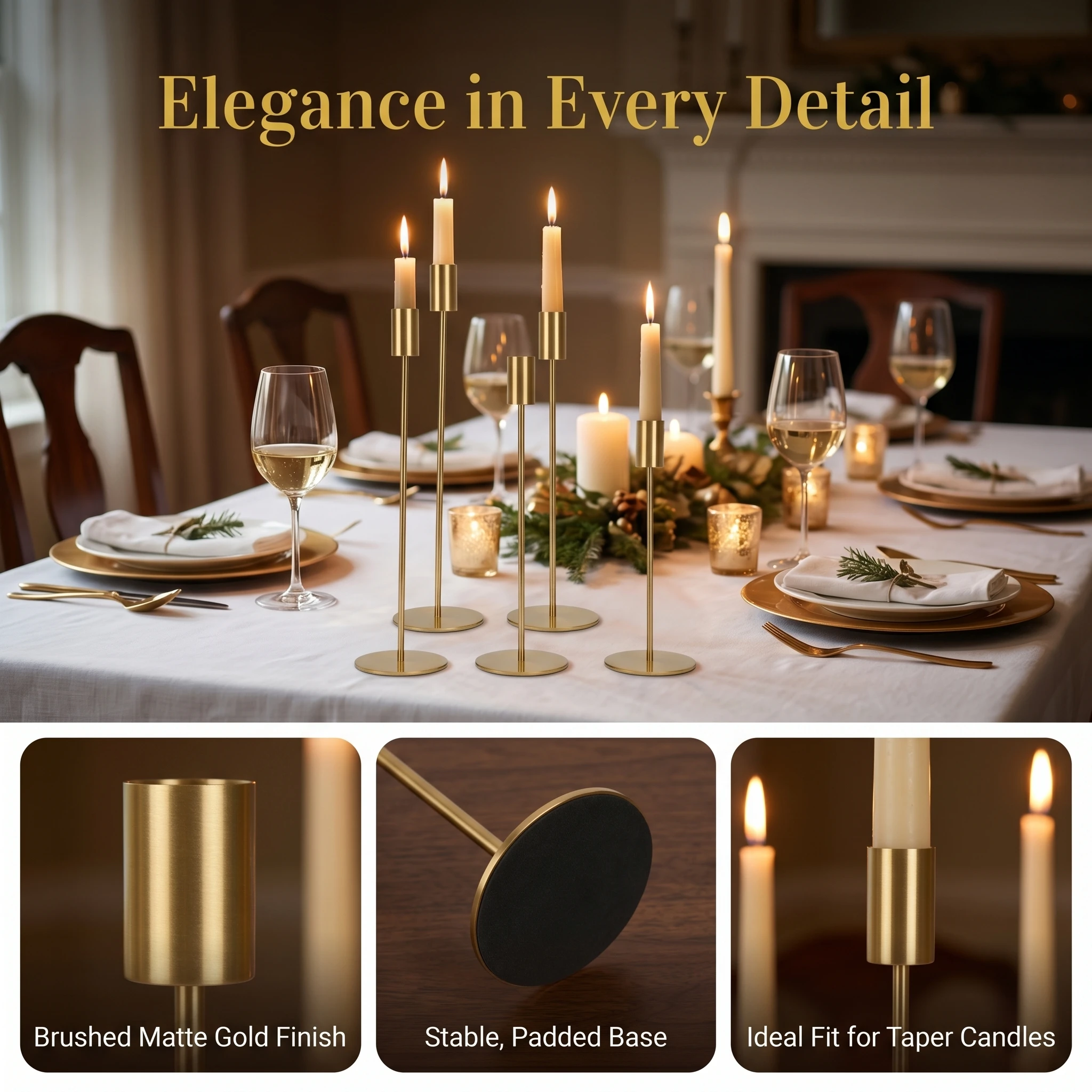 European Vintage Candle Holders Hollow Cylindrical Straight Tube Candlestick Table Ornament for Wedding Party Hotel Home Decor
