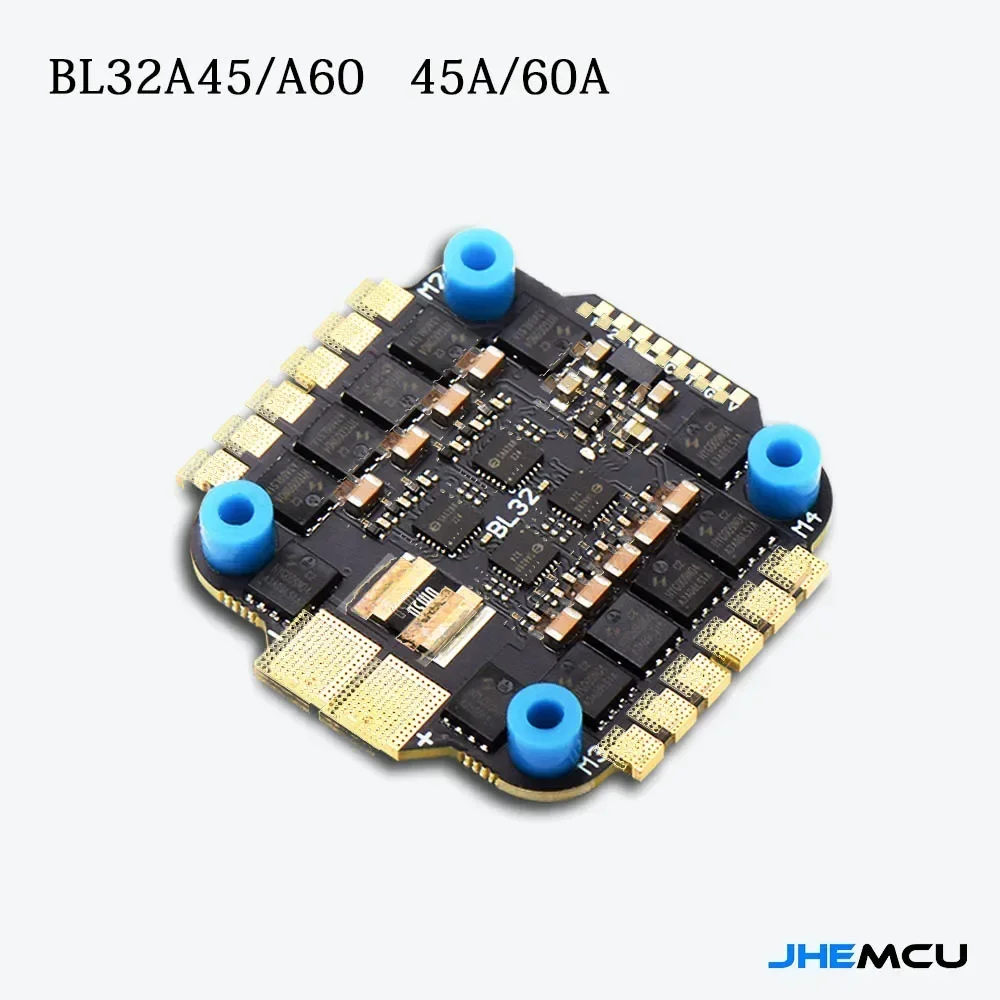 JHEMCU F745 비행 컨트롤러 스택 GF30F745-MPU 비행 컨트롤러, BLHELI_32 45A 60A, 4 인 1 ESC 3-6S 30X30mm RC FPV 드론용