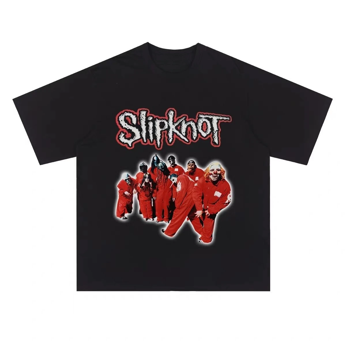 

Slipknot Slipknot Band Хлопковая футболка с коротким рукавом с цифровой печатью для мужчин и женщин из тяжелых металлов в стиле панк-рок