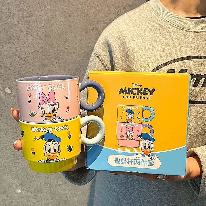 

Disney Mickey Minnie Mug Cute Cartoon Creative Fashion Simple New Girls Ceramic Water Cup Home Couple Coffee Cup Holiday Gift