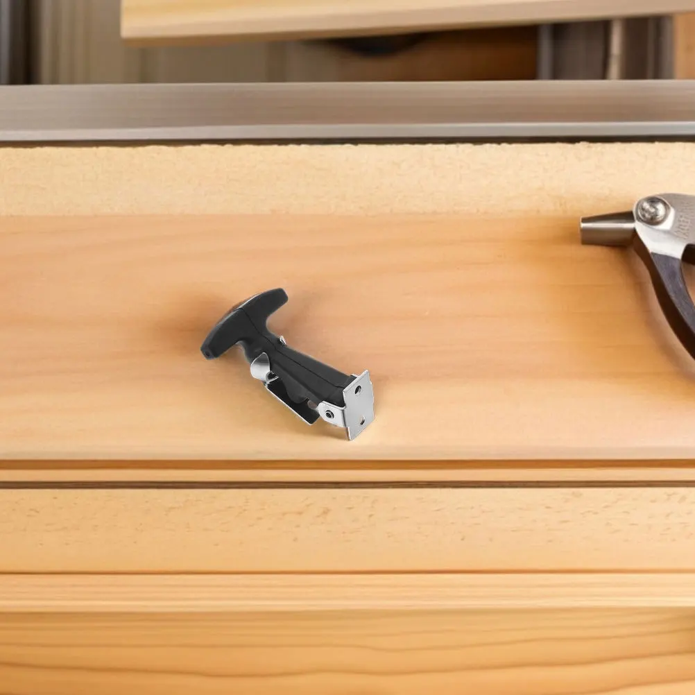 

3Pcs Flexible Rubber T-Handle Draw Latch Shockproof Engine Hood Toolbox Trailer Vehicle Hood Locking Hasp Latch