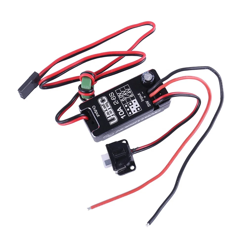 HobbyWing 10A UBEC Voltage Regulator Module 2~6S 6V/7.4V/8.4V Adjustable Full Waterproof for RC Car Toy Motor Components