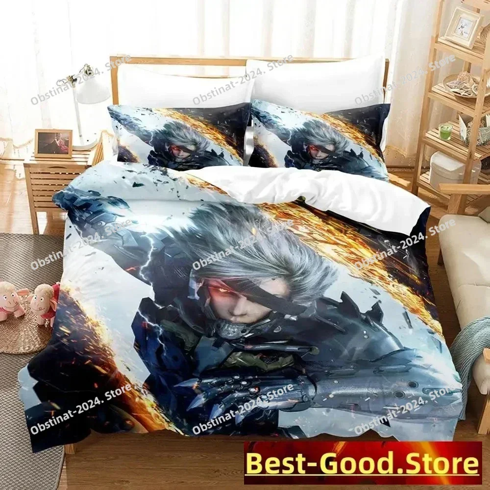 Metal Gear Rising Revengeance Bedding Set Printed Bed Set With Pillowcase Bed Duvet Cover Single Double Queen Super King Size
