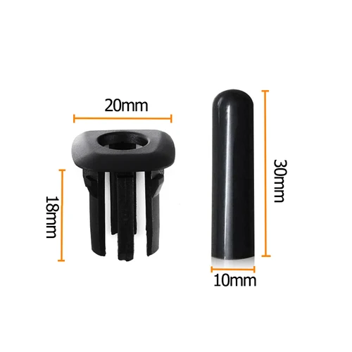 Imagen 2 del producto Pestillo de pestillo de puerta ABS Interior de coche, cerradura de puerta de seguridad, tapa de perilla de tornillo para BMW 5 Series F10 F11 2010 2011 2012 2013 2014 2015