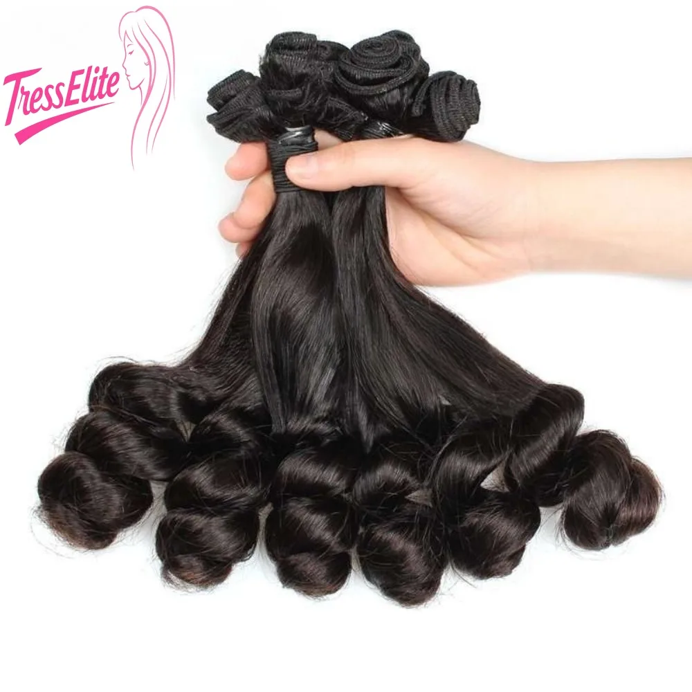 

A Set of Braided Hair Curtains Double Drawn Loose Wave Hair Bundles 10-20 Inch Brazilian Virgin Remy Lightweight Comfortable